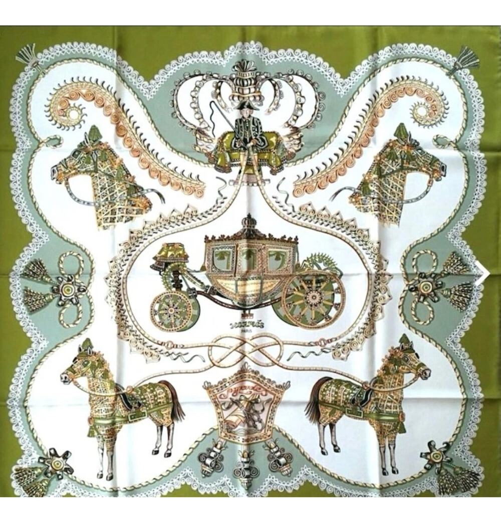 Hermes Paperoles Silk Scarf